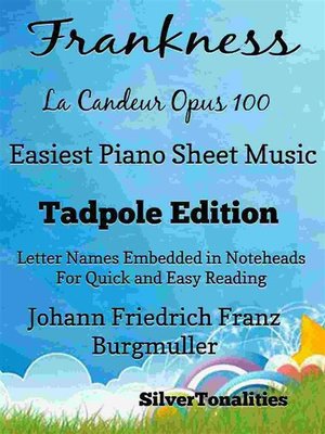 cover image of Frankness La Candeur Opus 100 Easiest Piano Sheet Music